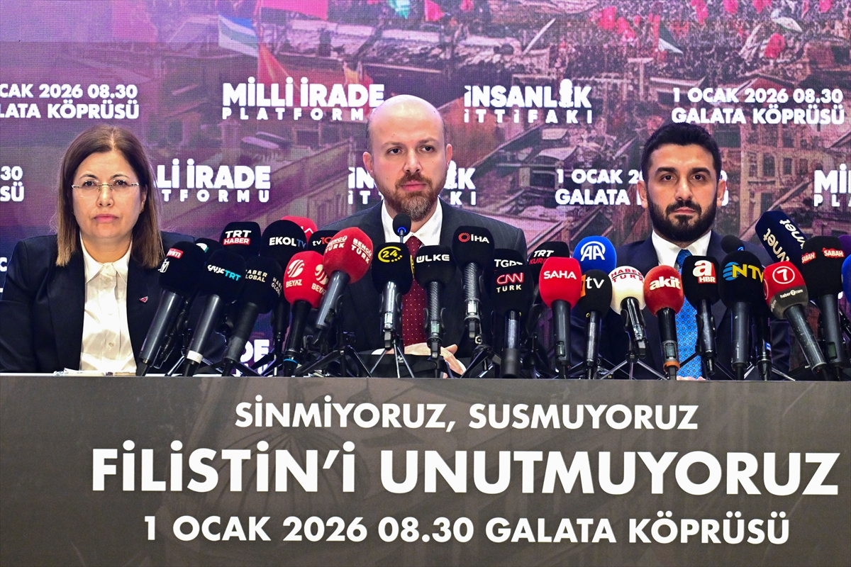 Galata Köprüsü'nde 1 Ocak'ta düzenlenecek Filistin eylemi için ortak çağrı Galata Köprüsü'nde 1 Ocak'ta düzenlenecek Filistin eylemi için ortak çağrı