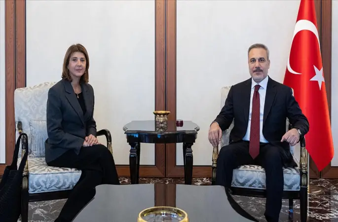 Bakan Fidan, BM Kıbrıs Temsilcisi Cuellar ile bir araya geldi